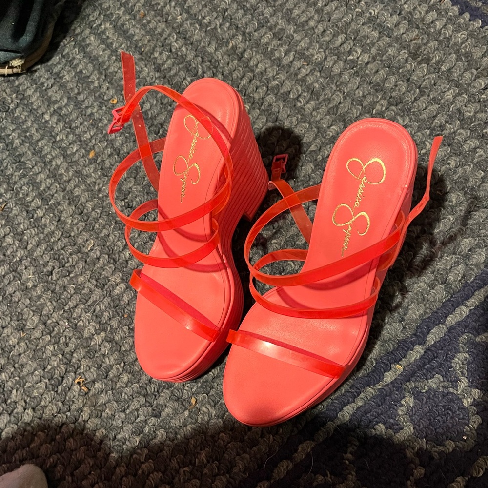 Jessica Simpson Coral Strappy Wedge Sandals